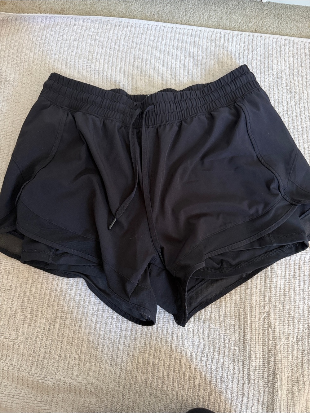 90 Degree By Reflex Black Women's Athletic Shorts with Drawstring